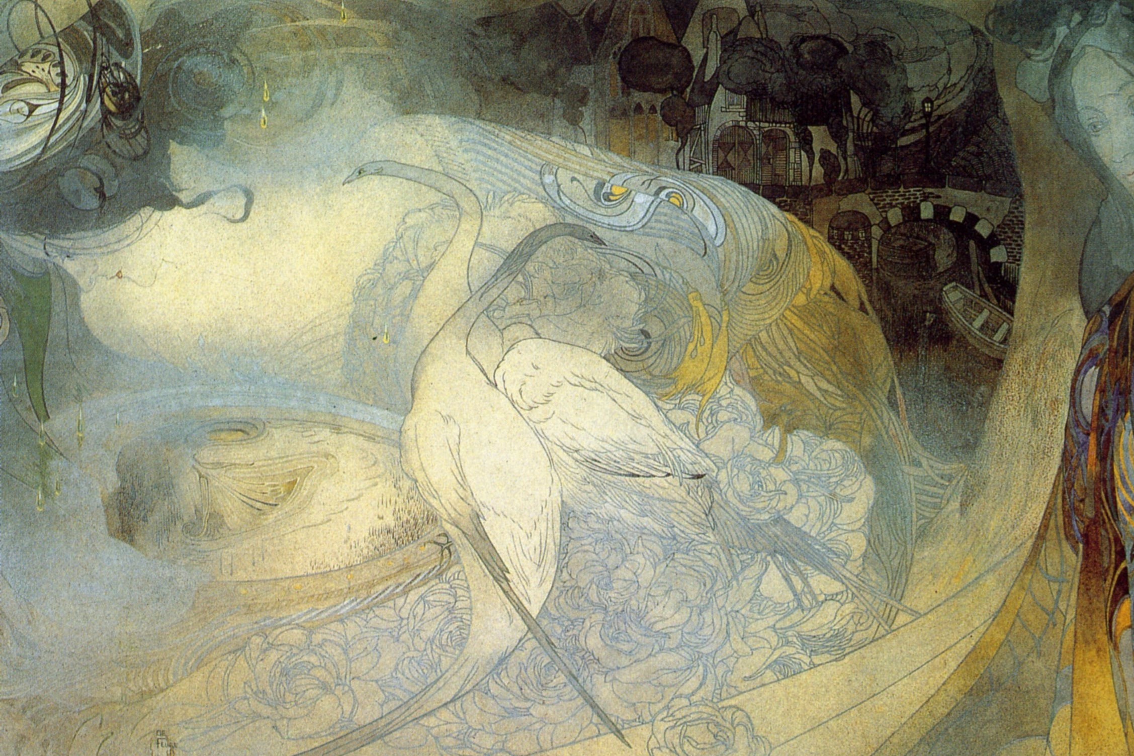 Georges de Feure: Le lac des cygnes, 1897