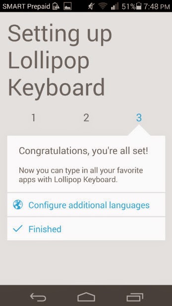 Android 5.0 Lollipop Keyboard