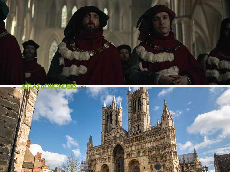 Filming in Lincoln Cathedral