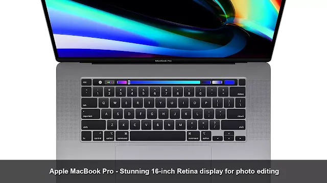 Apple MacBook Pro - stunning 16-inch Retina display for photo editing