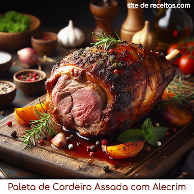 Paleta de Cordeiro Assada com Alecrim