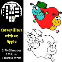  Apple and Bugs FREE Clipart