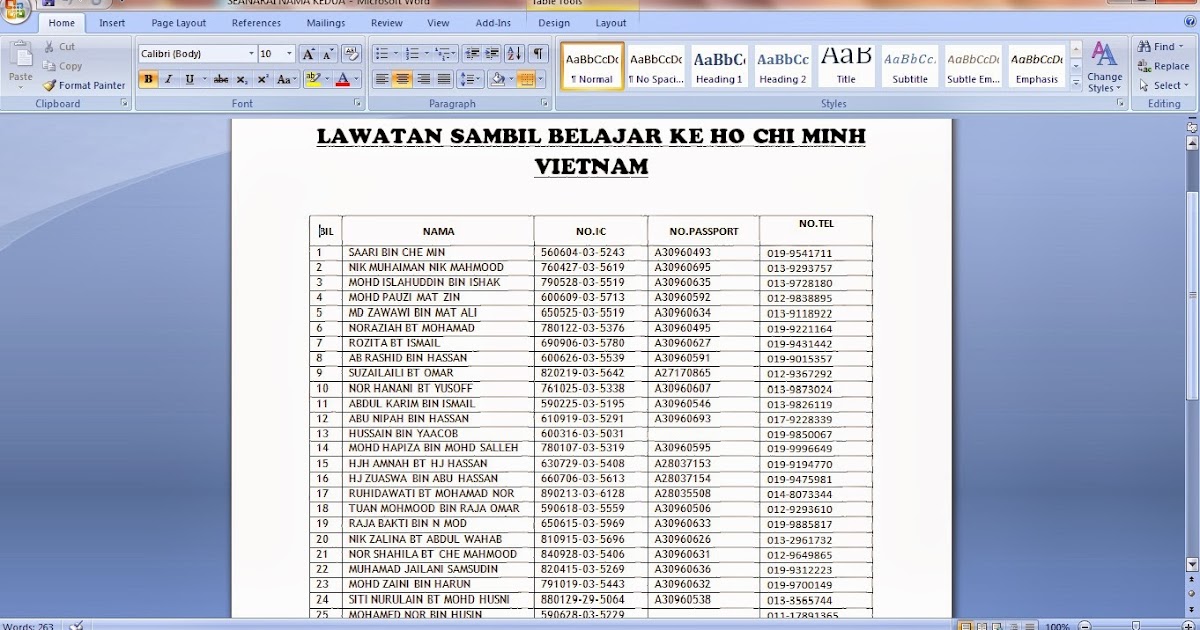 Surat Permohonan Cuti Praktikal - Rasmi F