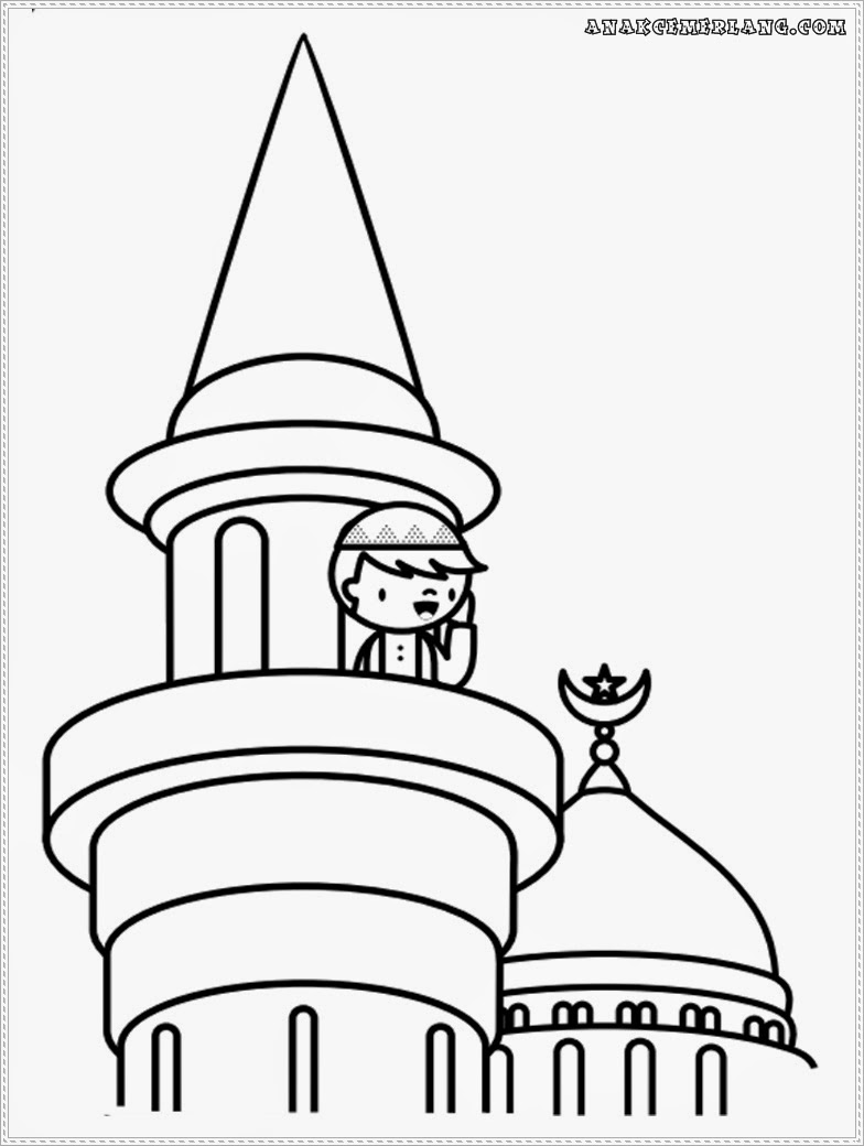 Gambar Logo Masjid Hitam Putih