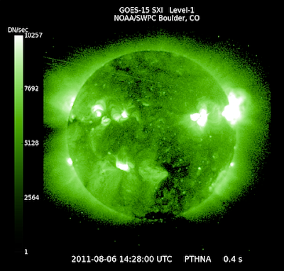 actividad solar 6 de agosto de 2011