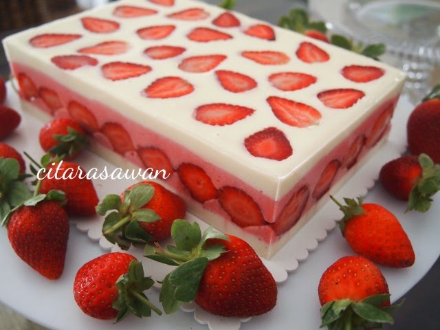 Strawberry Snow Pudding ~ Resepi Terbaik