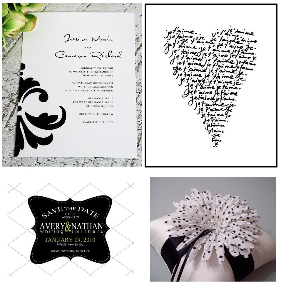 black and white weddings