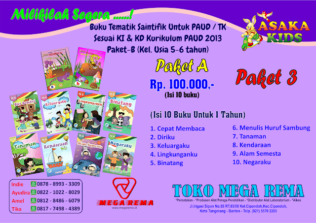  Buku PAUD K13 Untuk  Usia 4-5 Tahun dan Usia 5-6 Tahun - Toko Buku PAUD