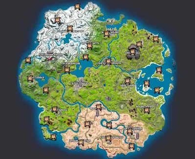 Bounty Boards, Locations Map, Fortnite Chapter 3, Season 2