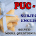 PUC-II YEAR  ENGLISH - SOLVED MODEL PAPER - EXAMINATION-2022 - 2023, SOLVED PAPER