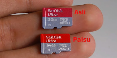 Perbedaan Memori MicroSD Palsu Asli