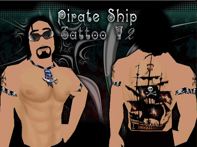 Pirate Ship Tattoo -CnT- V2 Try it Sunglasses: Show up ur eyes-Catwa-