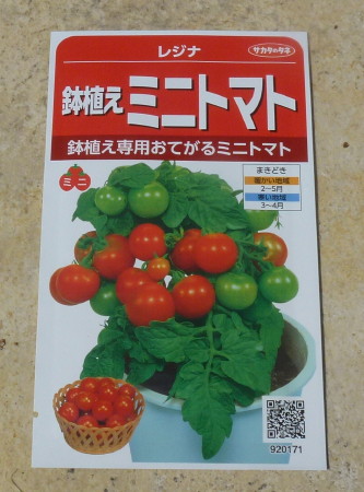ミニトマト レジナ の栽培 種蒔き