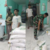 Babinsa Koramil 1426-01/Polut Pantau Penyaluran Bantuan Pangan Untuk Warga Kurang Mampu 