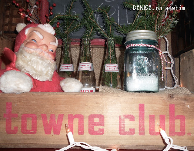 Vintage Soda Crate Christmas Decor via http://deniseonawhim.blogspot.com