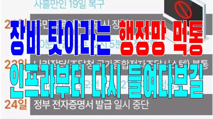 2023.11.27(월) 21개 언론사 사설모음 [새벽창] 장비 탓이라는 행정망 먹통, 인프라부터 다시 들여다보길