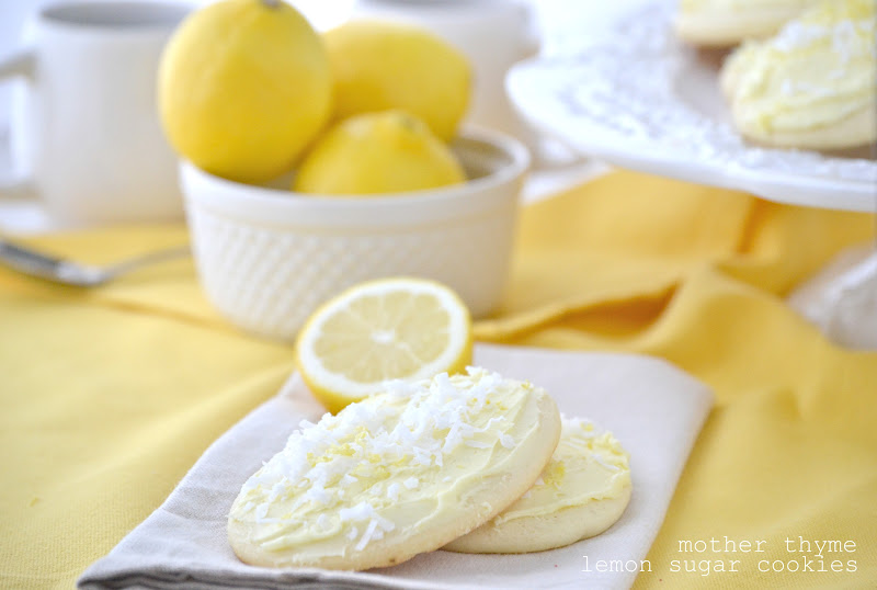 Lemon Sugar Cookies with Lemon Buttercream Frosting | Mother Thyme