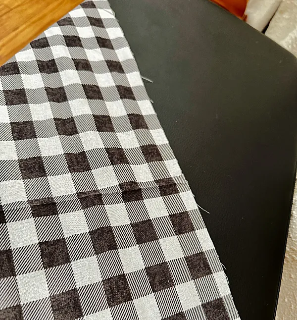black and white checked fabric