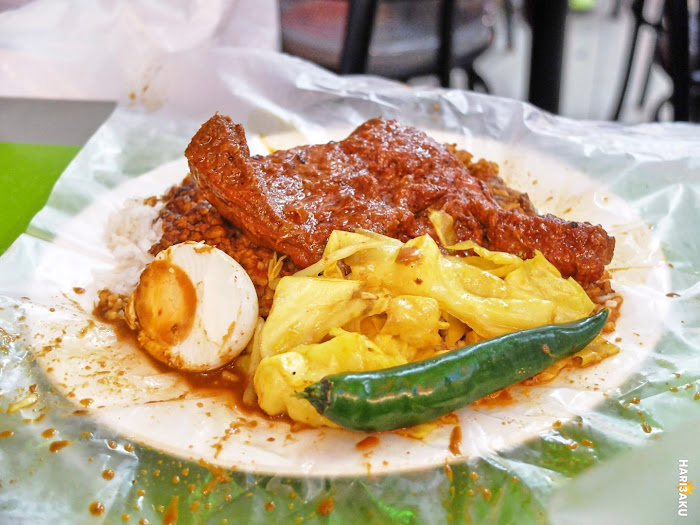 Nasi kandar ayam masak ros