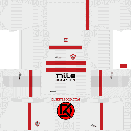 Zamalek Sc Kits 2023-2024 Tempo - Dream League Soccer Kits 2024 (Home)