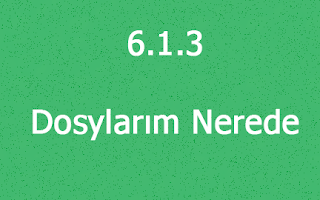 6.1.3 Dosyalarım Nerede