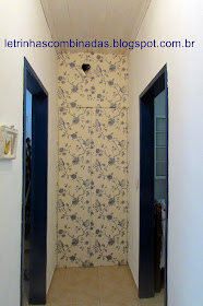 armario forrrado com papel de parede