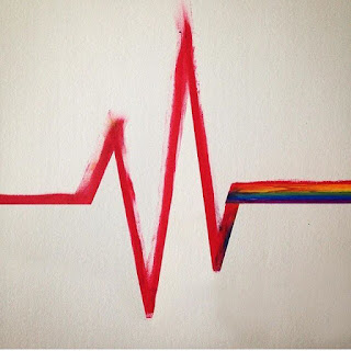 Pulse heartbeat - rainbow flatline