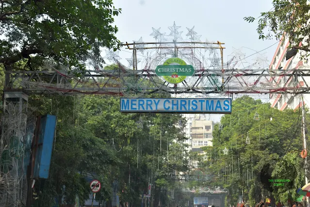 Christmas Lightis at Park Street, Kolkata