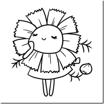 flore sencillas para colorear  (2)