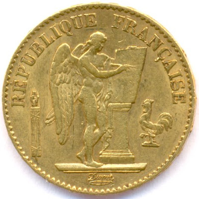 French solid gold coin 20 Francs Angel