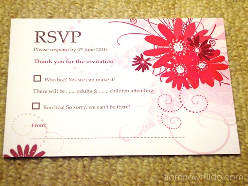 RSVP card