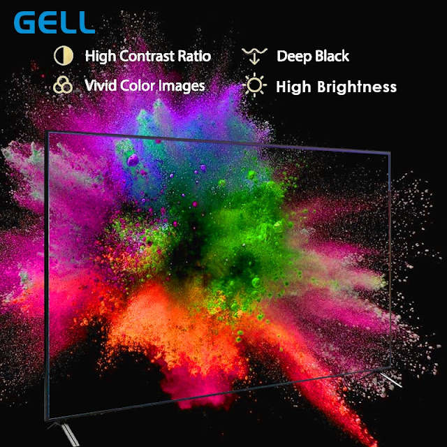 GELL 85 Inches TV Smart TV UHD 4K Flat Screen TV Multi-Ports HDMI AV USB Cheap Price