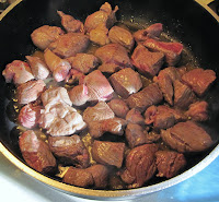 Browning stew meat