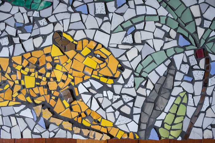leopard face mosaic