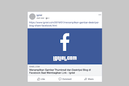 Cara Menampilkan Gambar Thumbnail dan Deskripsi Blog di Facebook