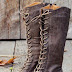 The Charlie Lace Up Tan Boots