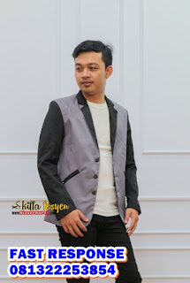 Blazer Pria Bandung Nattuy Grey