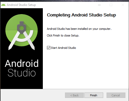 Proses instalasi Android Studio Berhasil Dilakukan
