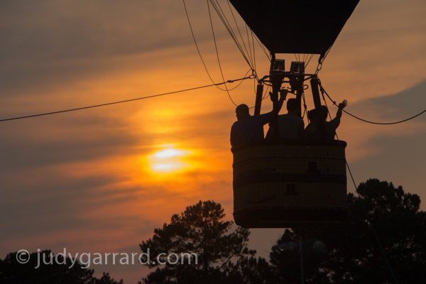 Tethered balloon ride and sunset