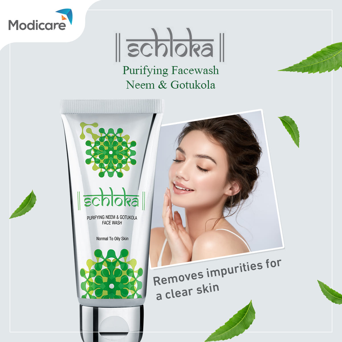 Modicare Schloka Purifying Neem & Gotukola Face Wash benefits and review in Hindi,  Modicare Products Review in Hindi