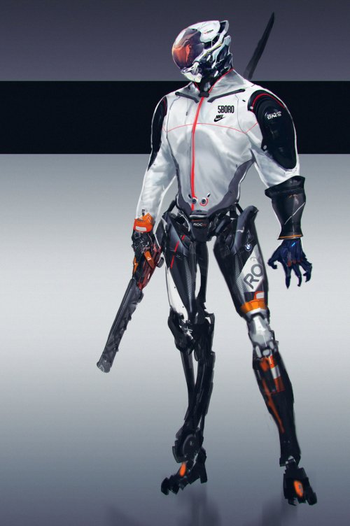 Shinku Kim artstation ilustrações arte conceitual ficção científica robôs guerreiros cibernéticos
