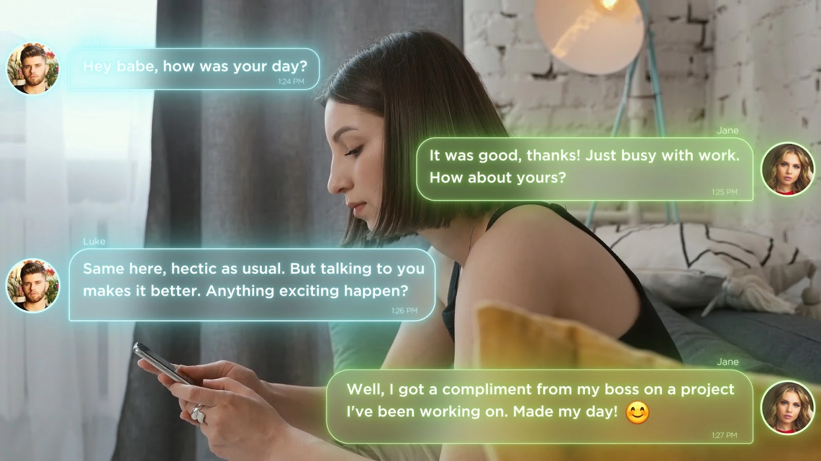 Modern Text Message Chat Bubbles Animation - Overlay