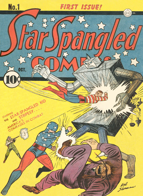 Star Spangled Kid and Stripesy - star spangled comics #1 dc comics 1941