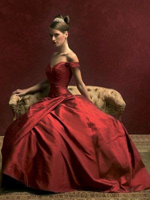 Colorful wedding dresses RED