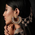 Designer kundan chain earrings