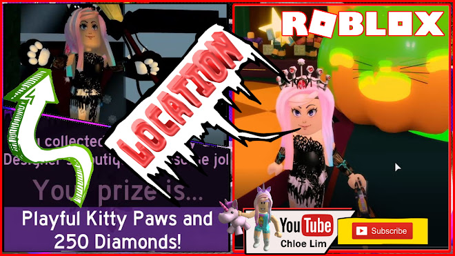 Chloe Tuber Roblox Royale High Halloween Event Gameplay Superiore Clothing Hub Playful Kitty Paws All Candy Location - halloween event royale high cat ears roblox