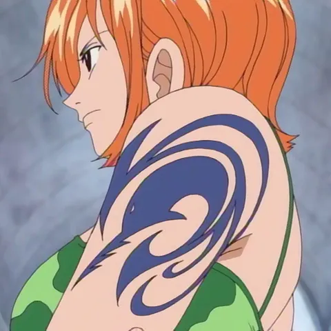 Arlong Pirates Shark Tattoo on Nami's Arm