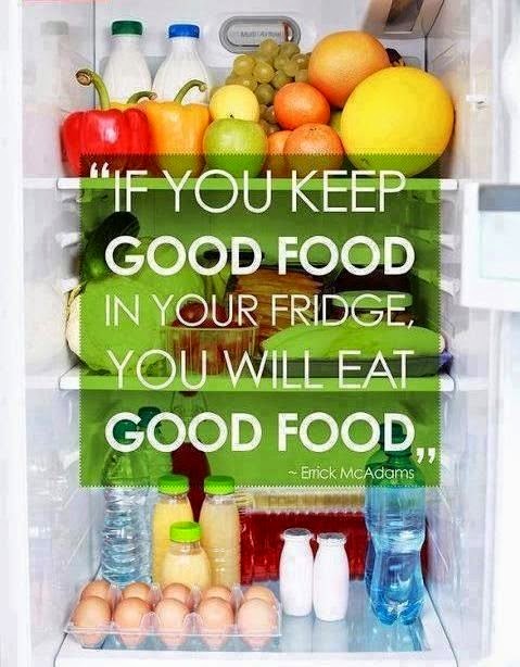 Keep good food in your fridge, Have realistic expectations, 12 Tips: A Mental Approach to Eating Healthy, www.HealthyFitFocused.com 