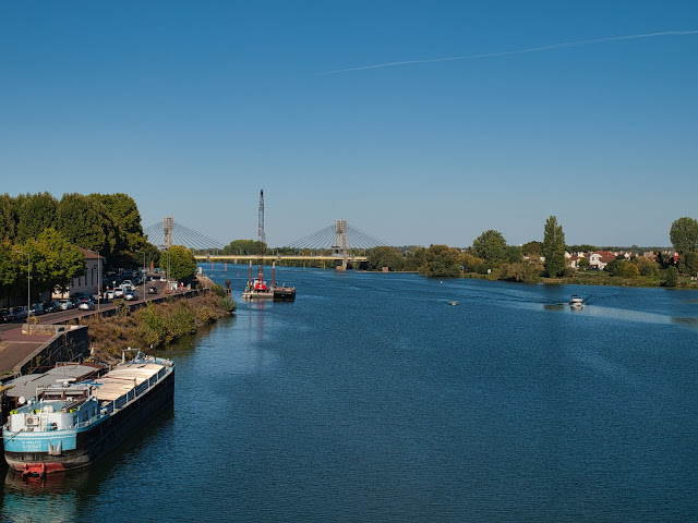 Chalon-sur-Saône, Saône, pont, Bourgogne, hauban, haubané