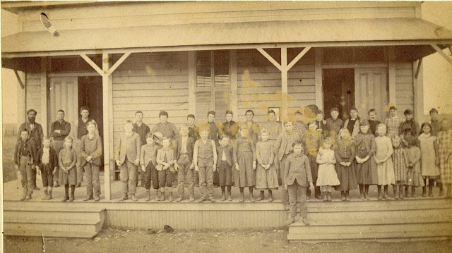 Alila, CA.  School photograph, circa 1888.  Tulare County